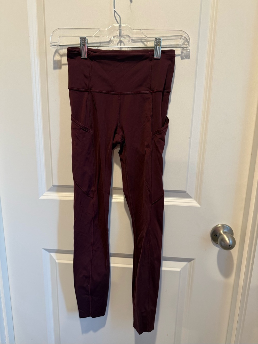 Lululemon Fast & Free High-Rise Pocket Leggings Burgundy Wine Size 2